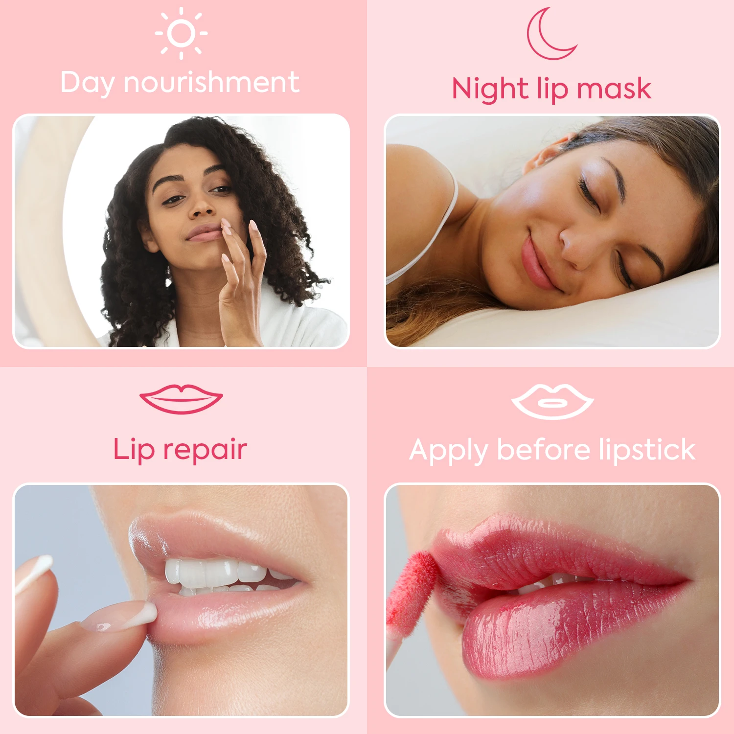 Hot Sale Lip Treatment Organic Hyaluronic Acid Double Sided Lip Care Scrub And Lip Mask