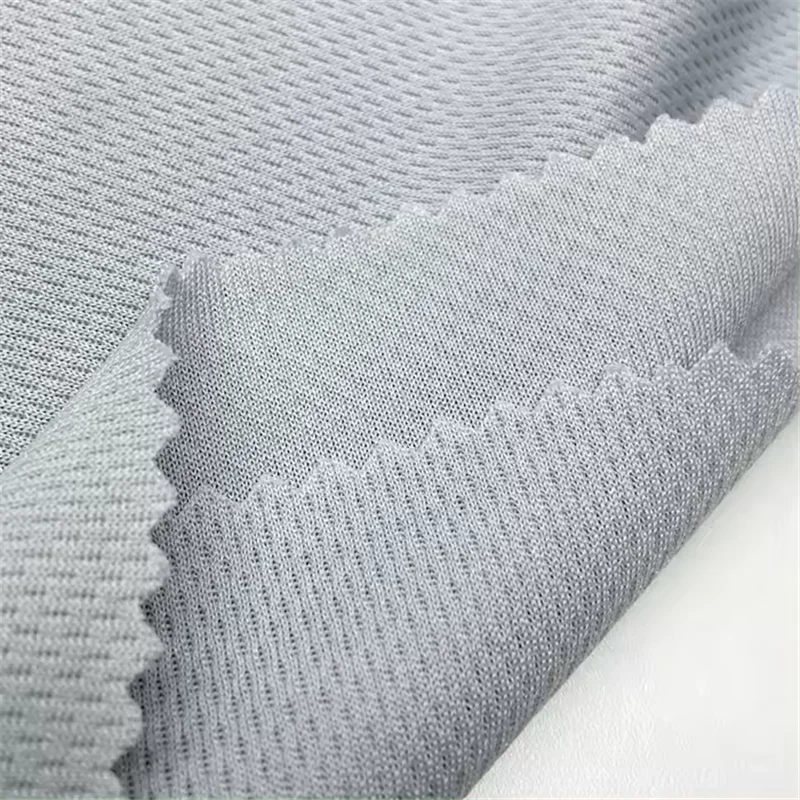 Textile manufacturer Weft Knitted 100% Polyester Bird Eye Sports Mesh Fabric For T-Shirt