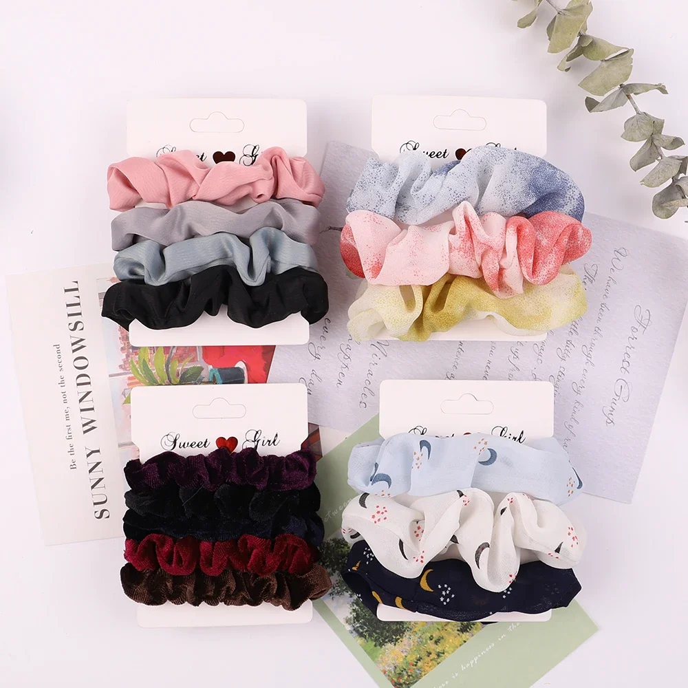 Cheap Accessories Set Romantic Hair Accessories Hair Rope Large Intestine Ring Elastic Hair Bands