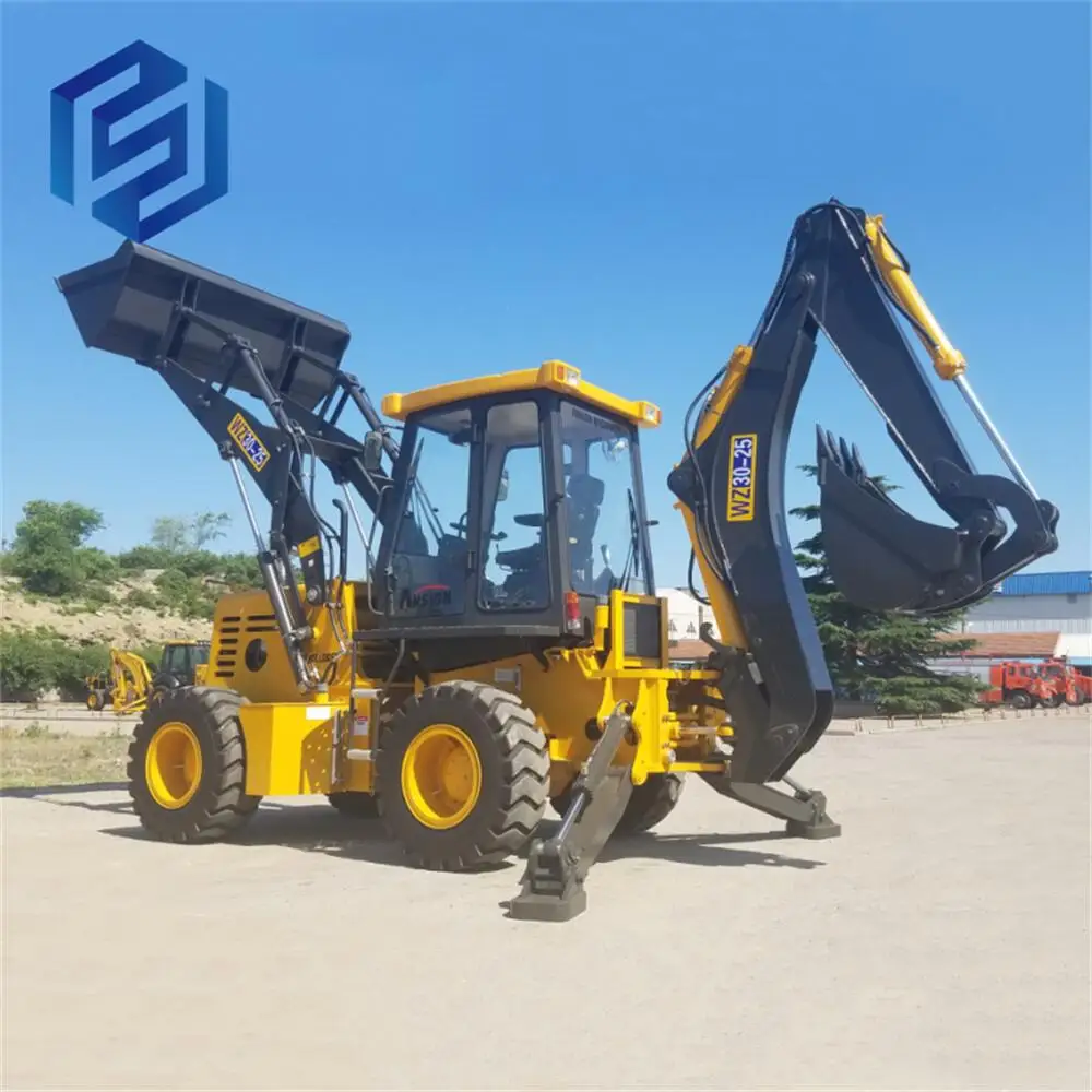 Новый мини-экскаватор-погрузчик SHANMON 388 4x2 4x4 3 4 5 тонн