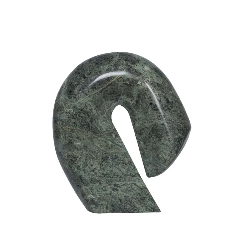 Modern very simple light luxury marble geometric carving nameless model room bedroom cloakroom dressing table decoration