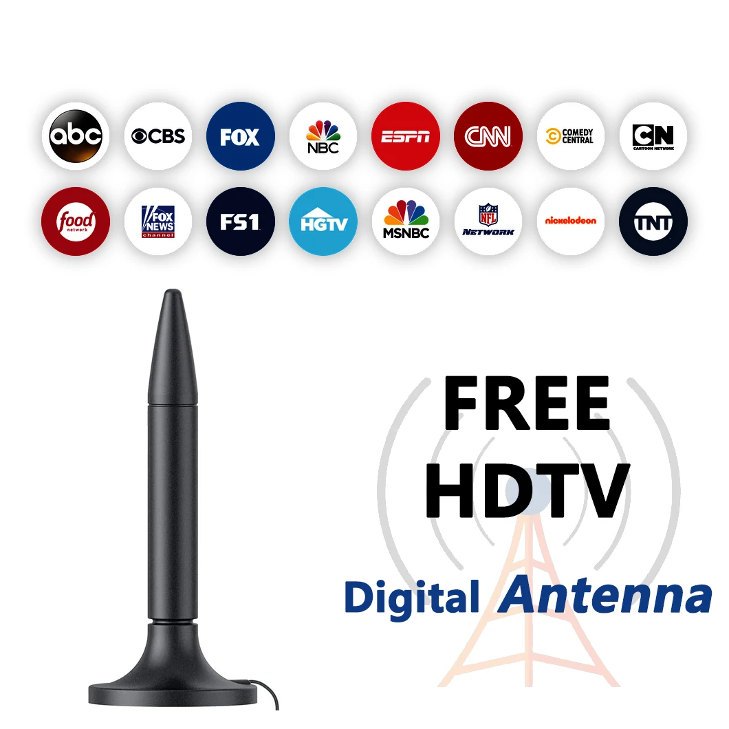 DVB Signal Receiver TV Tuner Television Antenna Free Channel  Indoor TV Antenna HDTV Digital Antennas Usb Powered with Magnet