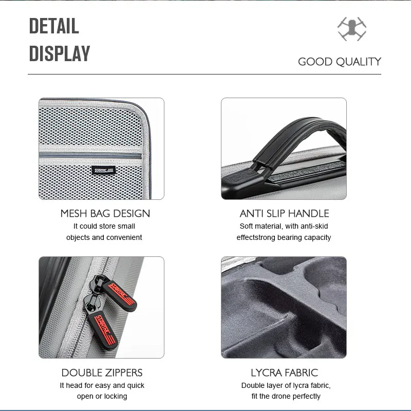 STARTRC Portable Carrying Case for DJI Mini 2 Drone RC-N1 Remote Controller and Extra Batteries Storage Bag drone Accessories