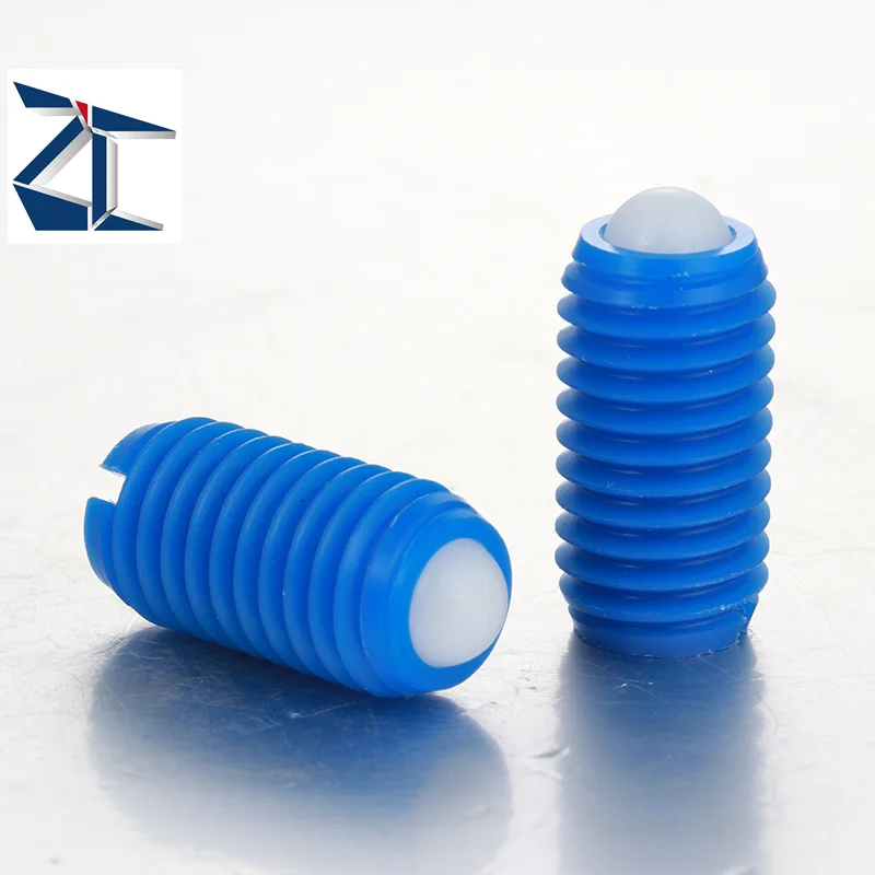 Customizable Factory Price Blue Polyacetal Nylon Ball Bolt Press Ball Plunger