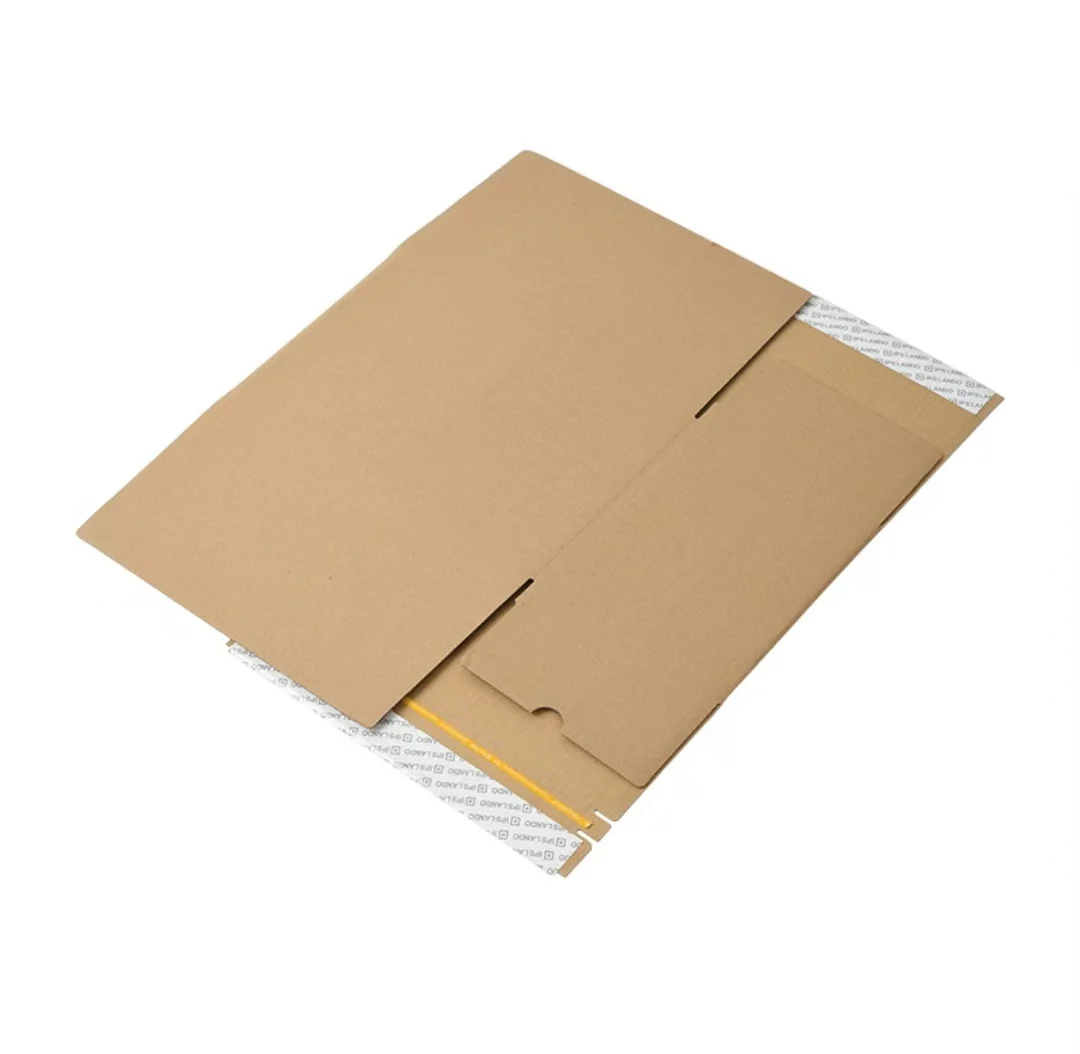 Wholesale Zipper Carton Box Shipping Corrugated Cardboard Storage Carton Box with Zipper Tear Strip