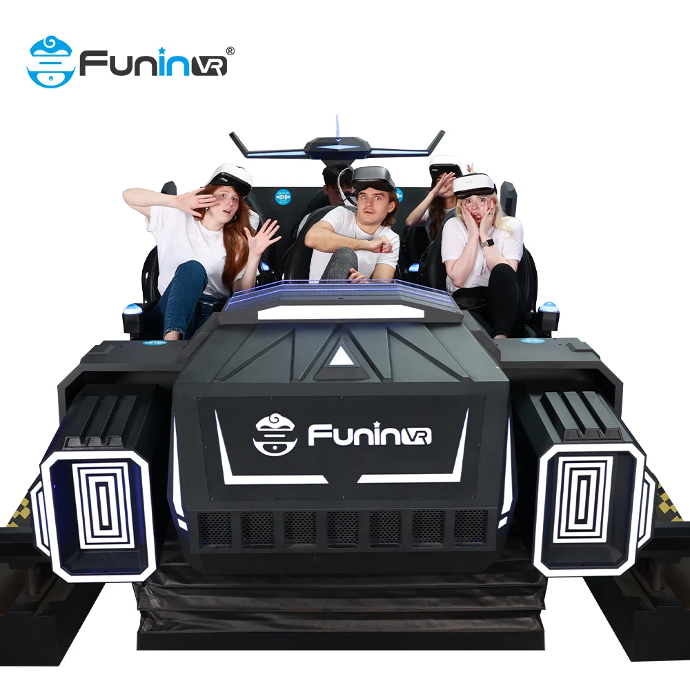 Funinvr vr game machine  Dark Mars 5d mobile 9d vr movie simulator amusement park ride 9d 6 seats vr warship