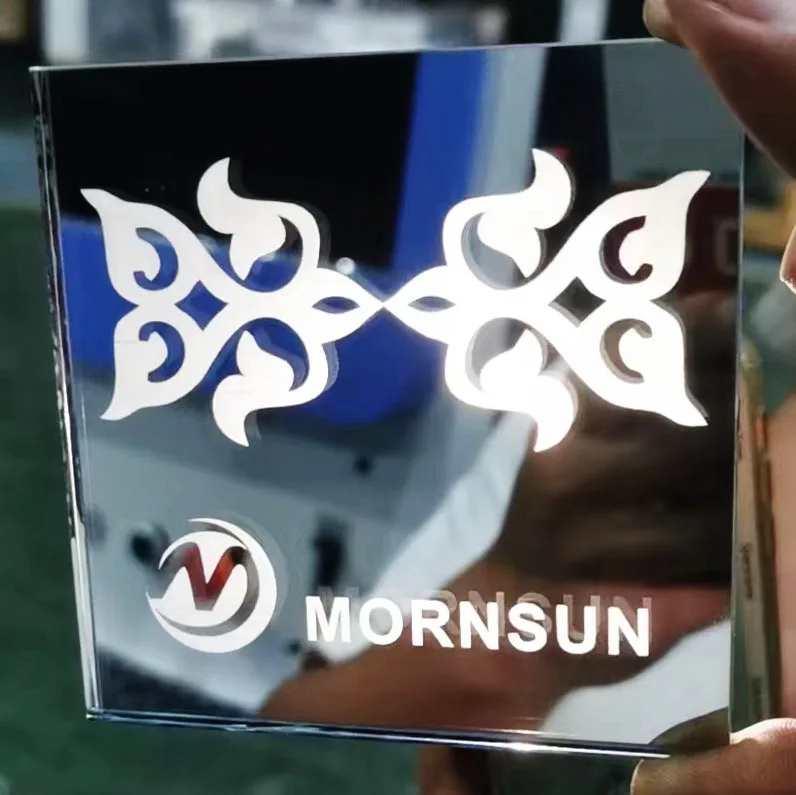 Mornsun CNC Laser Sandblasting Frosting Machine on Mirror with paint removing and drilling function