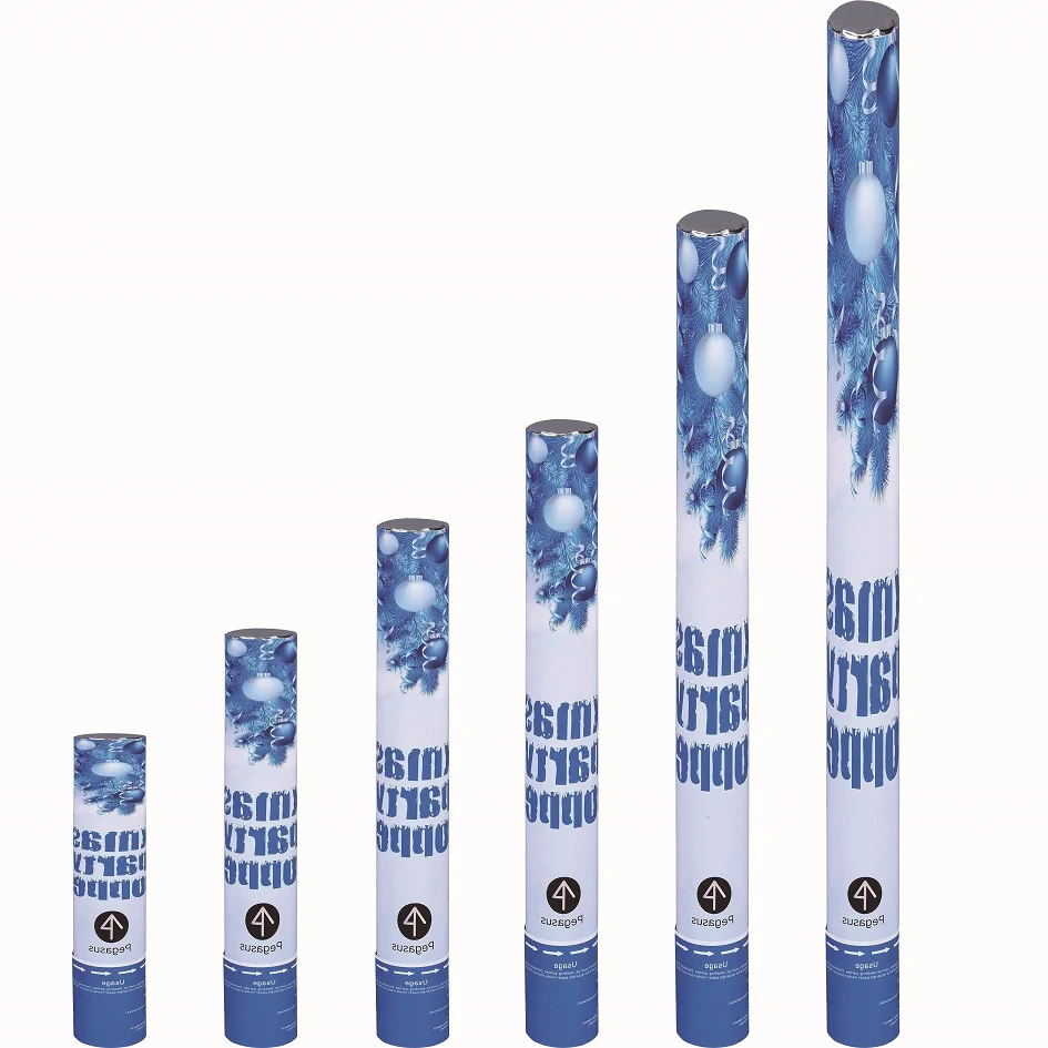 Custom Party popper for wedding Plastic Paper Compressed Air long-cylinder disposable  good quality and new design