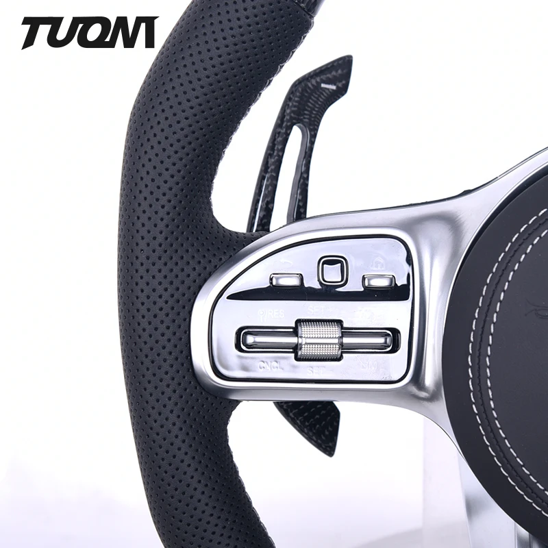 Fashion Flat Bottom Carbon Fiber Steering Wheel For Mercedes Benz A C E S Class Customized Steering Wheel