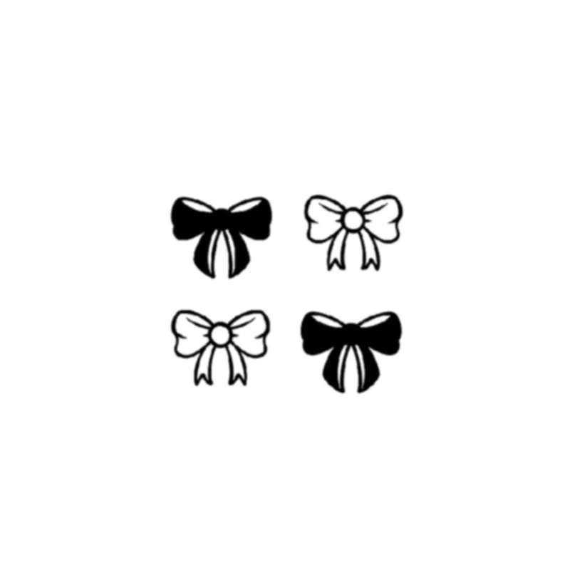 Little bow Custom temporary henna Tattoo sticker stencil hand tattoo with flower Logo black waterproof  vinyl pvc Tattoo sticker