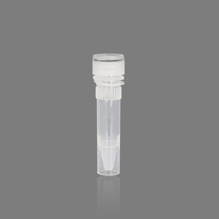 Transparent 1.5ml cryovial tube cryotube with external screw cap
