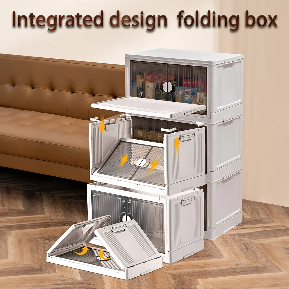 Portable Home Storage Containers Large Capacity Cloth Organization Bin With Lids Foldable Toy Storage Box Collapsible