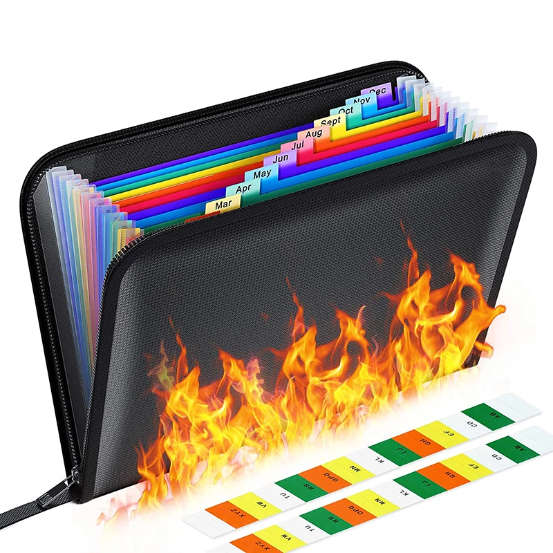 
New Type Waterproof Durable Expanding File Folder Important Document Organizer Fireproof And Waterproof Document Bag 