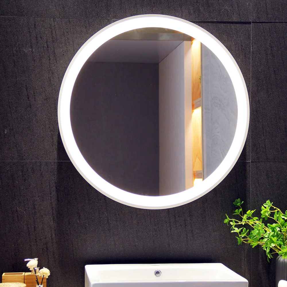 New modern high-end fashion half round wall-mounted customizable round bathroom mirror