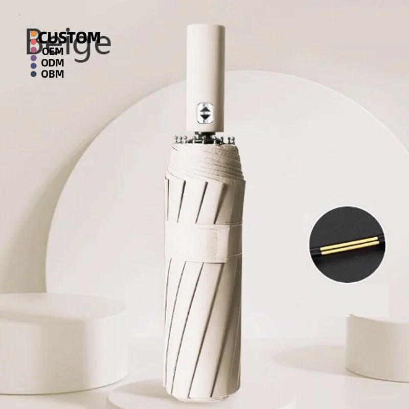 2024 New Popularity Hot Sale Products 12 Bone Double Bone Automatic Portable Ergonomic Handle Umbrella