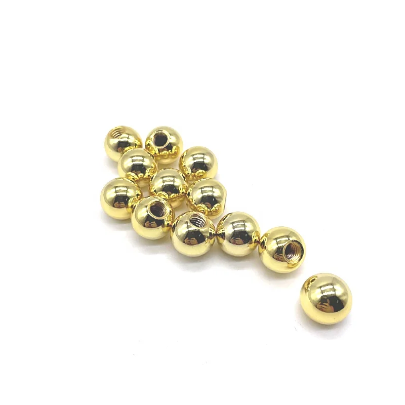 drilled brass ball trapping brass ball customized High Hardness brass sphere with Drilled Hole