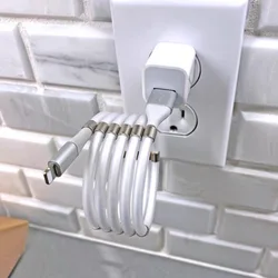 Self winding USB charging cable for iPhone type c micro Easy-coil redesigned super callable magnetic charging  data cable