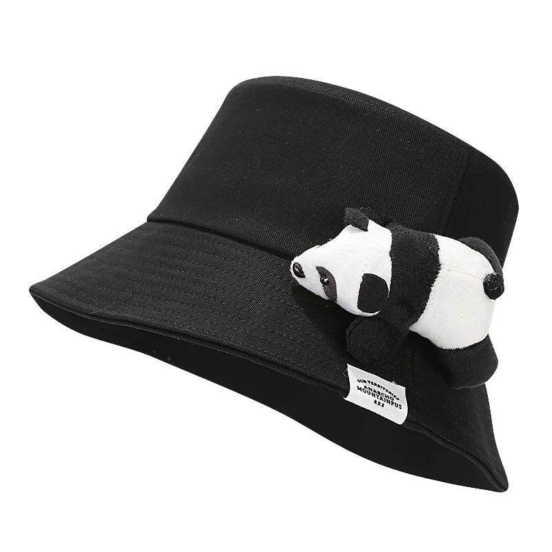 Custom New Panda Doll Cute Outdoor Sports Foldable Quick Dry Bucket Hats Caps For Women