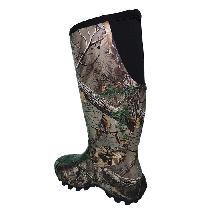 
Wholesale Customizable Camo Print Rubber Hunting Boots Hiking Shoes 