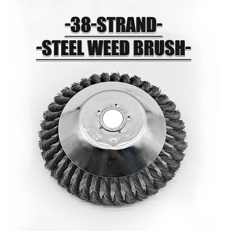 Garden Tool Brush Cutter Head Lawn Mower Grass Trimmer Weeding Head Steel Wire Wheel Garden Weed Brush steel brush