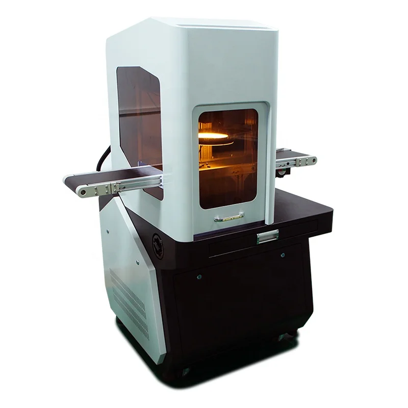 
CCD Visual Positioning JPT MOPA M7 20W 30W 60W 80W 100W Fiber Laser Marking Machine Half Enclosed Laser Marker CE Certified 