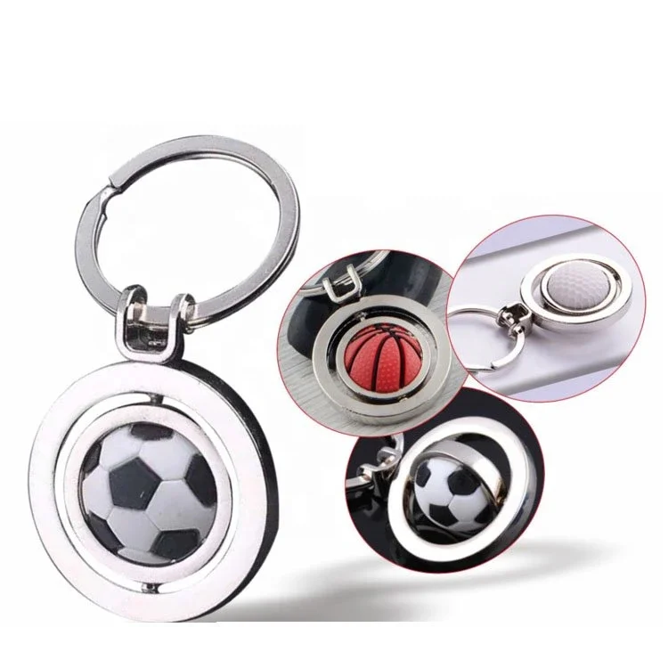 High Quality Manufacturers Customized 2d/3d Rotary Keychain Gold Silver Bronze Wholesale Customized Key Rings Promotional Gifts