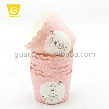 Decorative party use custom paper muffin baking cups cupcake holders