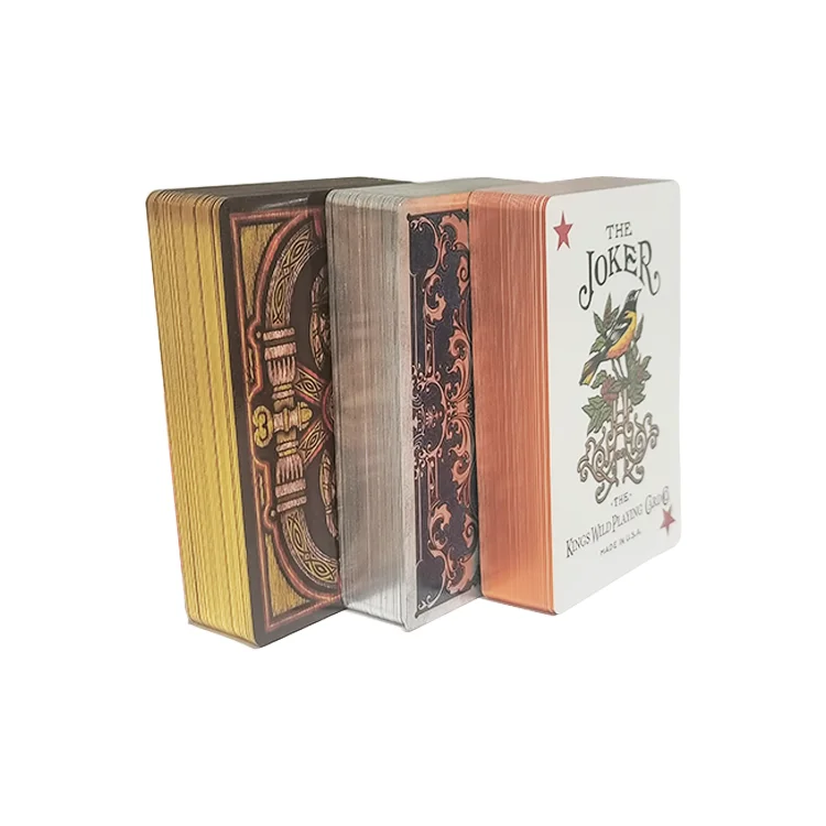 Индивидуальные пустые сублимационные печатные ПВХ Золотая фольга игральные карты для покера водонепроницаемые пластиковые волшебные мини