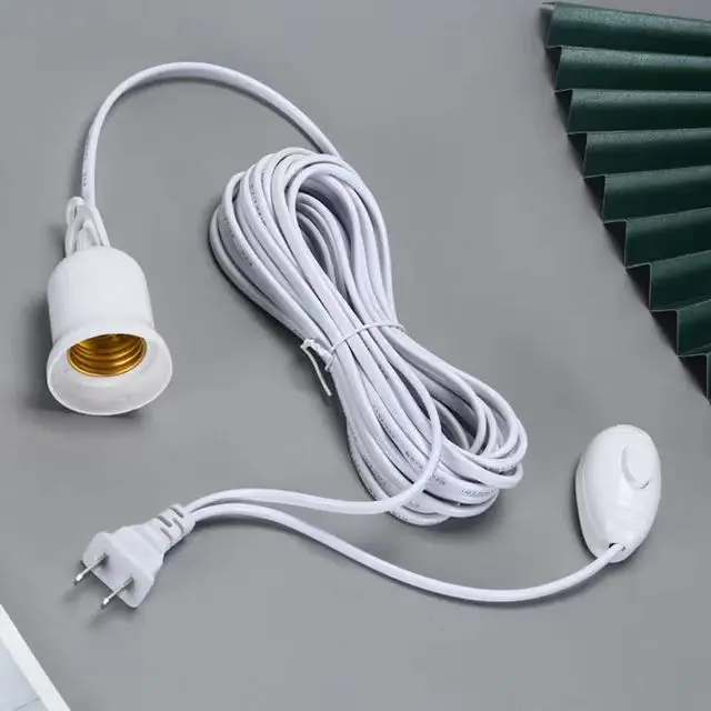 Lamp Holder Cord E27 Base Bulb Socket Pendant Light Fabric Metal Customized PVC Switch Style Cable Plug Plastic Dimmer Screw ZHE