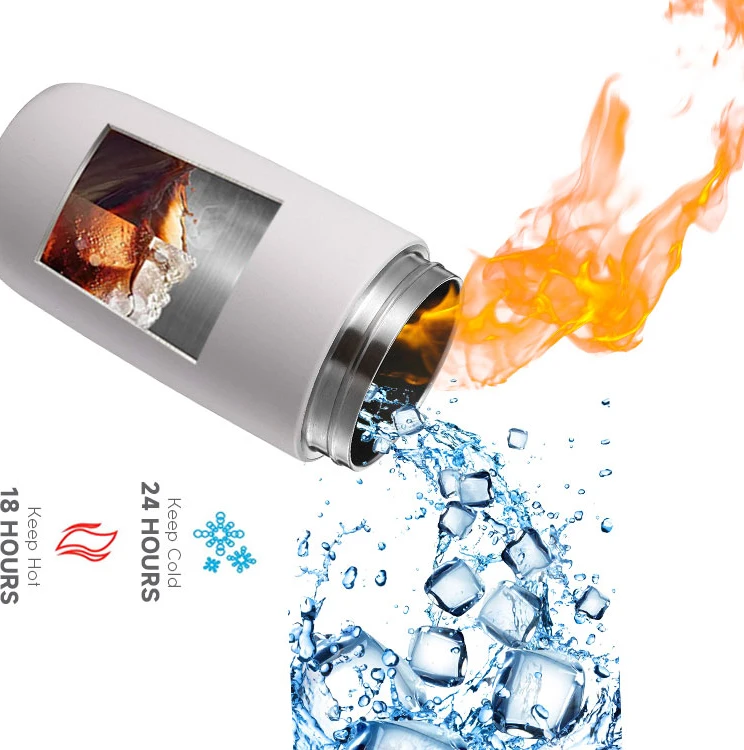 Wholesale Customization Logo Double Wall Vacuum Insulated Bottles Water Bottle with Handle Lid