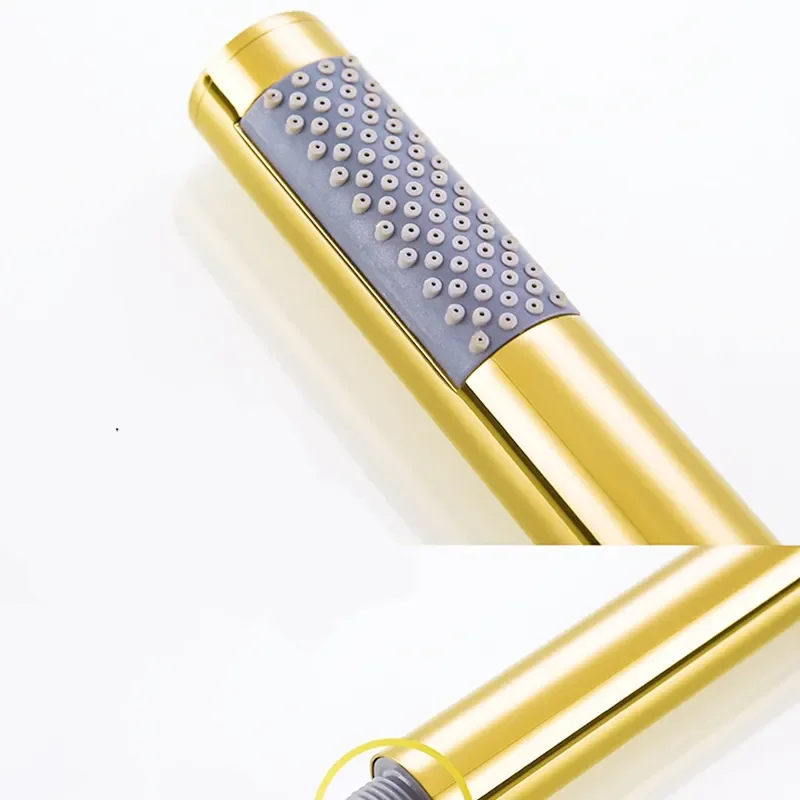 8 inch Shower Head Gold Finish Two Functions Rain Shower System Set with Handheld Shower For  Bathroom