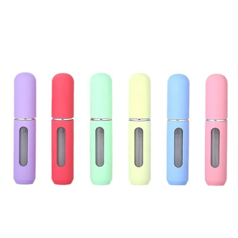 1pc Free Sample Ready To Ship Colorful 5ml Small Size Portable Pocket Painting Matte Surface Perfume Spray Atomizer Bottle