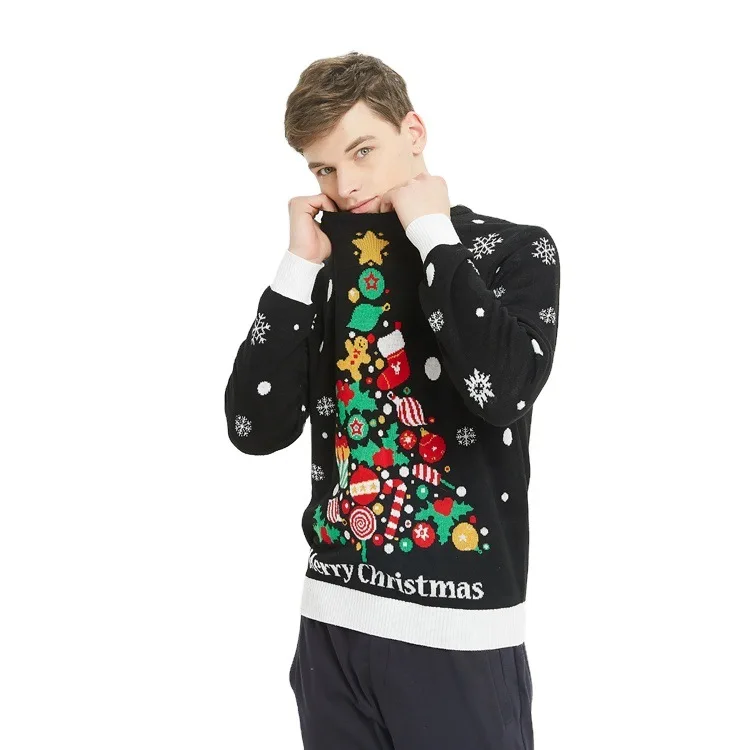 Men couple tight target stoke wholesale funny mini led lights knitted family sweaters custom ugly sweater christmas
