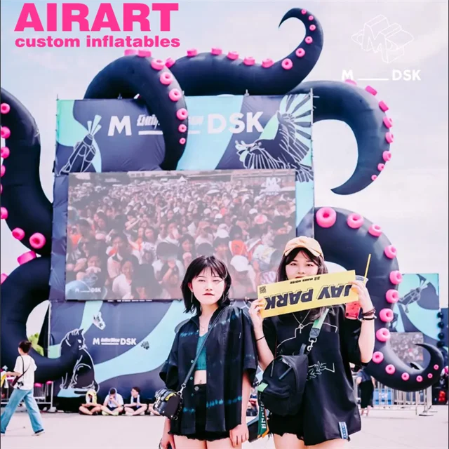 Best-sale event stage decoration pop up octopus tentacle inflatable for sale