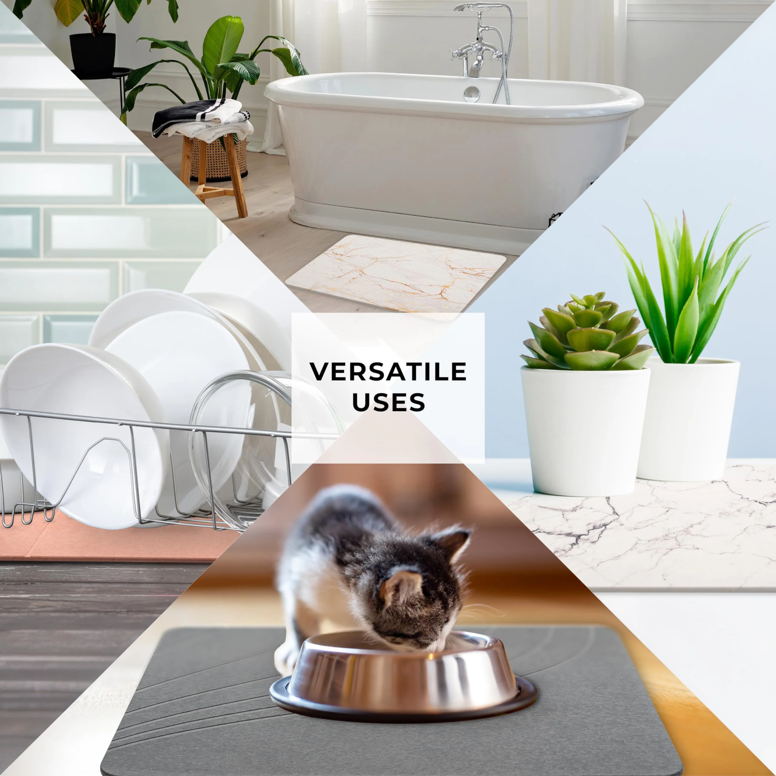 FMT Latest Classic Fast Water Drying Ultra Absorbent Non-slip Solid Grey Bath Mat Customized Diatomaceous Earth Stone Mat