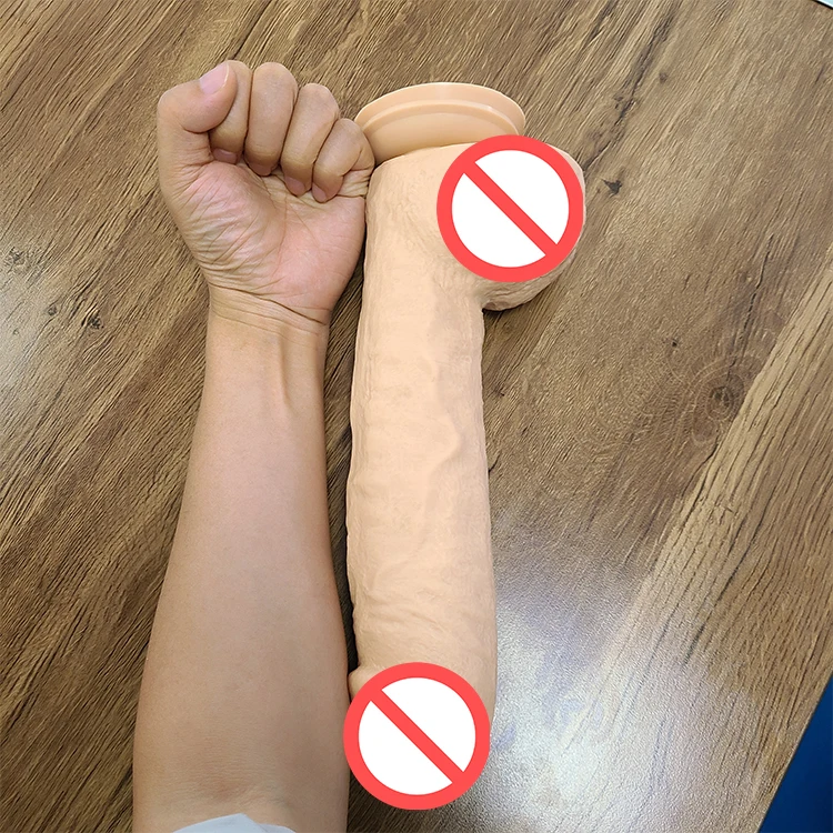 Oem Custom 30cm 50cm 60cm Large Skin Color Silicone Artificial Penis Flesh Extra Long Dildo
