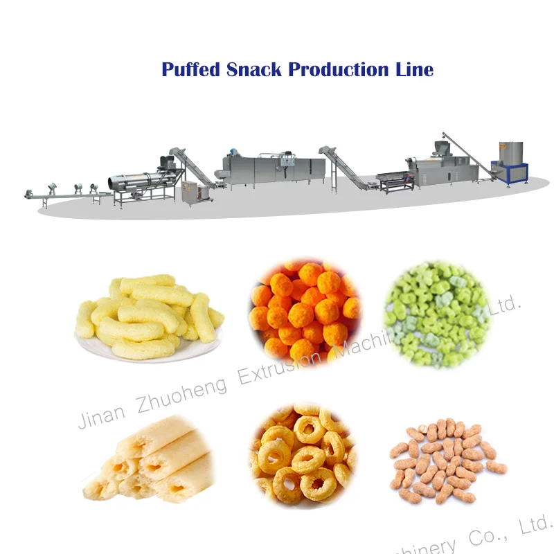 120~150kg/h Hot popular Chinese snack extruder snack food machinery extruder food extruder snack food machine