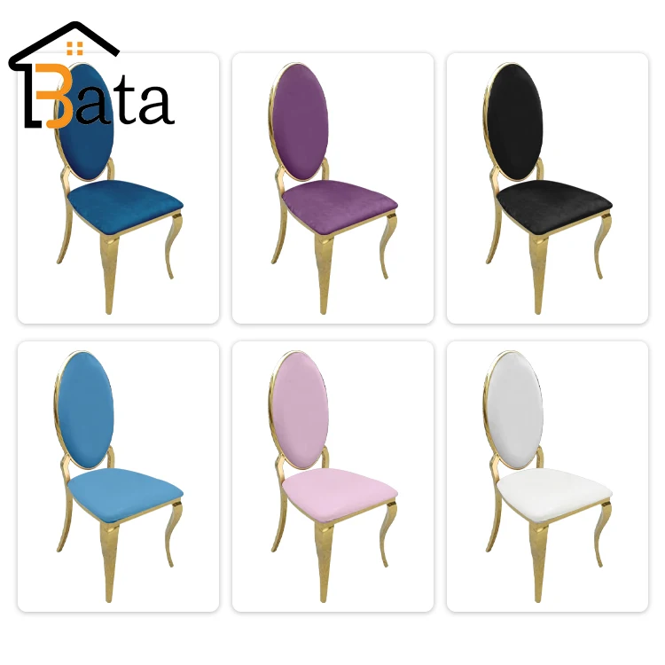 Свадебный стул из нержавеющей стали цвета розового золота с круглой спинкой для мероприятий в Вашингтоне