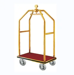 Golden used hotel luggage carts