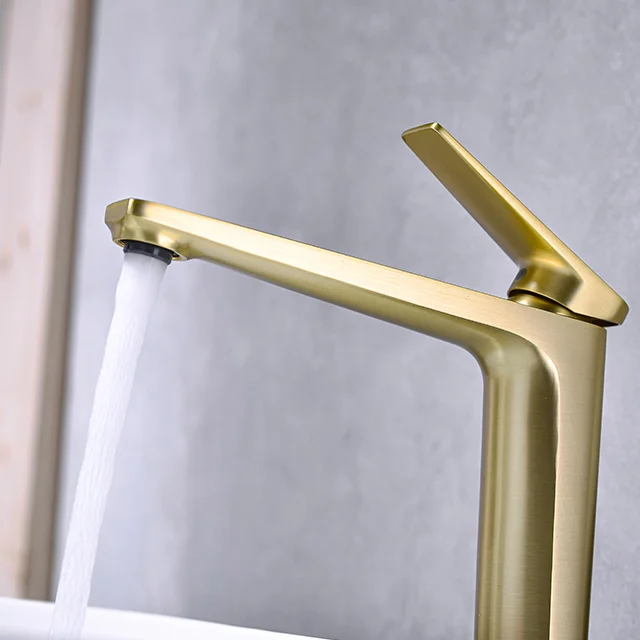 Modern designer Gold Basin Mixer Hot Cold Water Vanity Vessel Faucet basin mixers For Bathroom