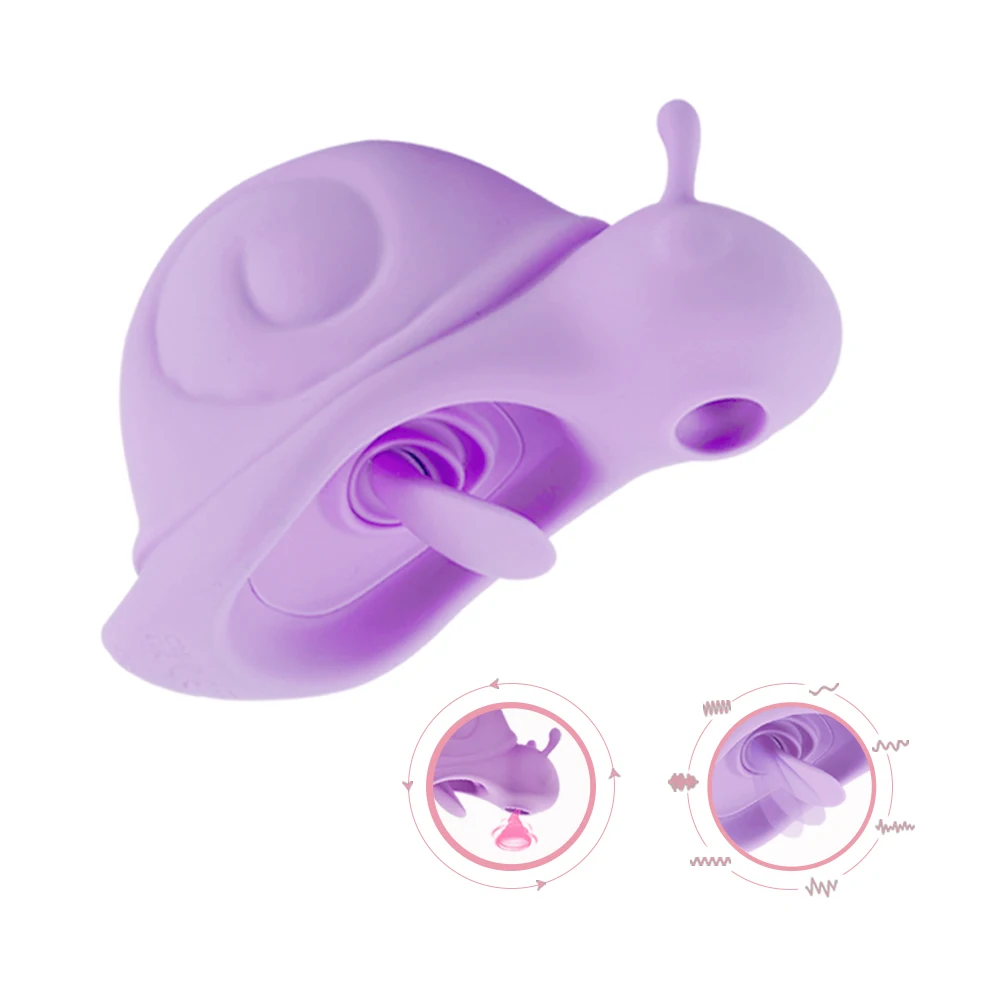 New Amazon Waterproof Silicone Tongue Licking sex toy shunge Clitoral Sucking Vibrating Snail Vibrator For Woman