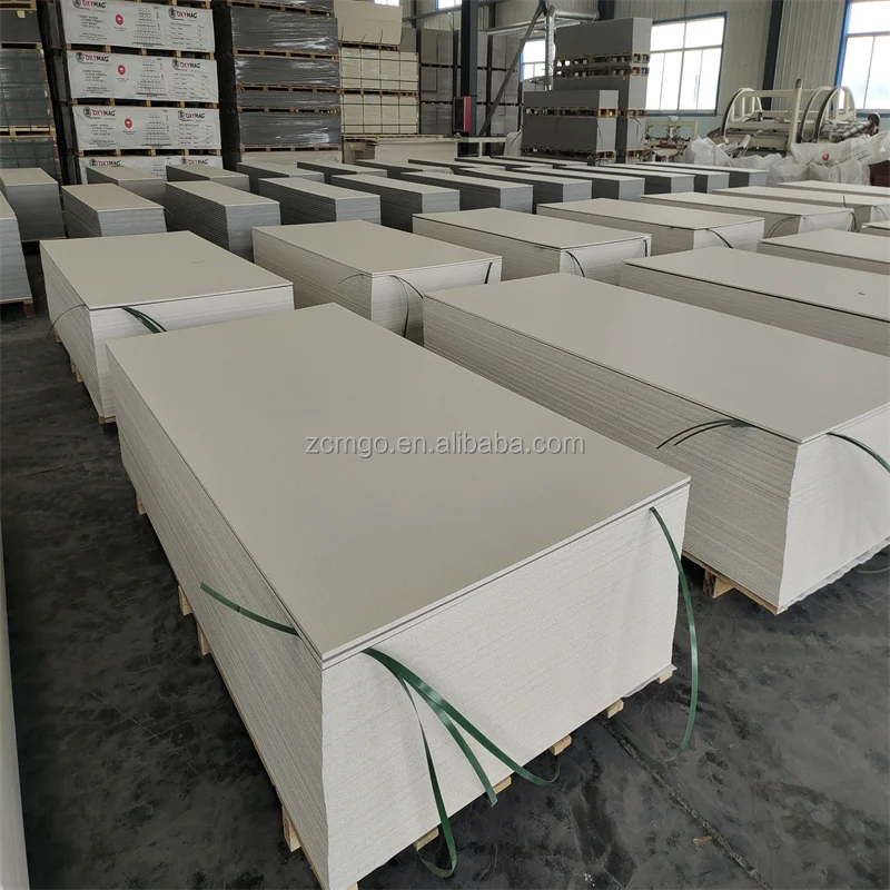 8/10/12 mm 4x8 inch Magnesium Oxide Board For Sip Panel Mgo Sandwich Panel  with 4 Layer Fiberglass Mesh