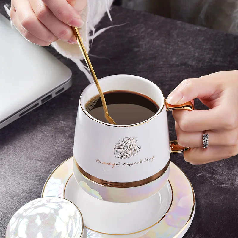 First-class authentic coffee cup and saucer set simple afternoon tea ceramic cups can be customized