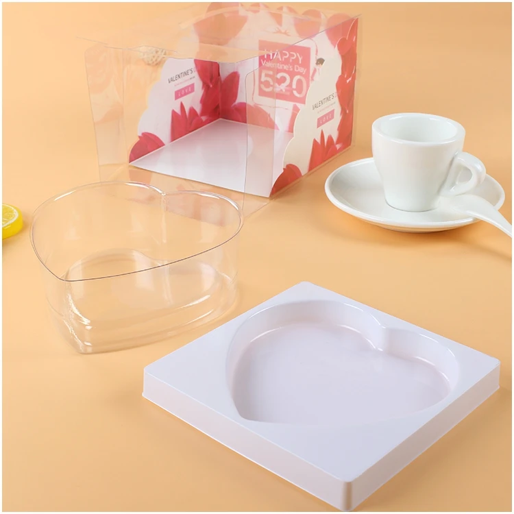 Hot Sale Clear Heart Shaped Candy Mini Creative Small Plastic Gift Box