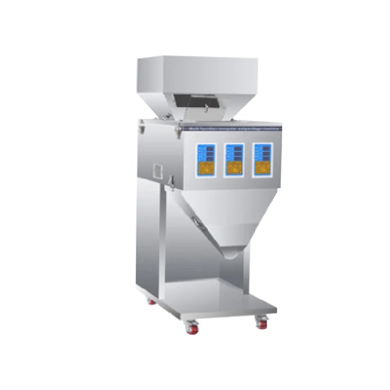 3 Heads Granule Grain candy packaging machine Bean Nuts Gummy Weigh Filling Machine for Dry Spices Powder