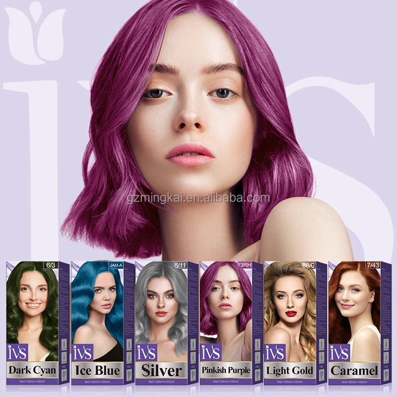 OEM Suppliers Quality Factory Hair Color Cream Permanent Silver Hair Dye Private Label Professional Ammonia Free Hair Color Dye