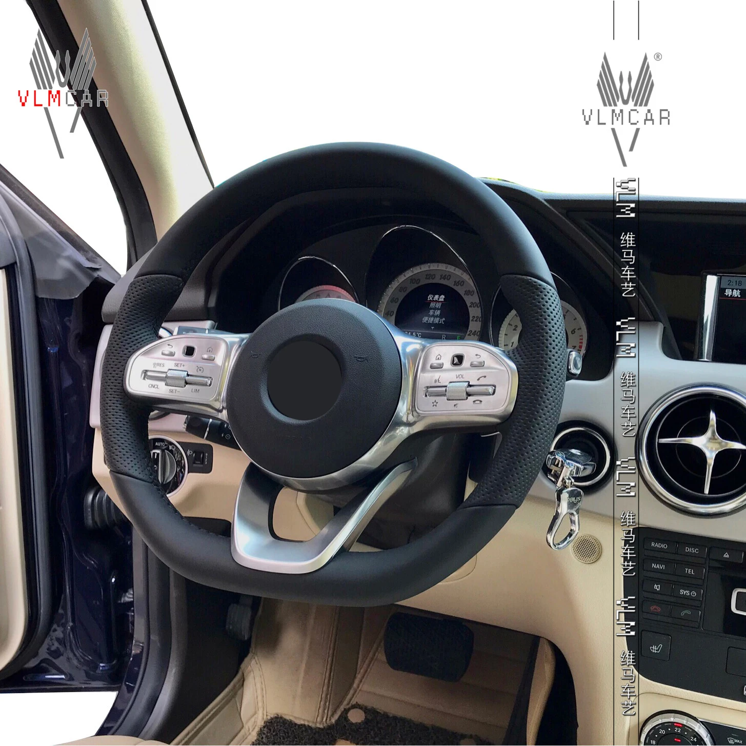 carbon fiber steering wheel For mercedes benz c-class A-class b-class e-class gla glc gle old model to new amg steering wheel