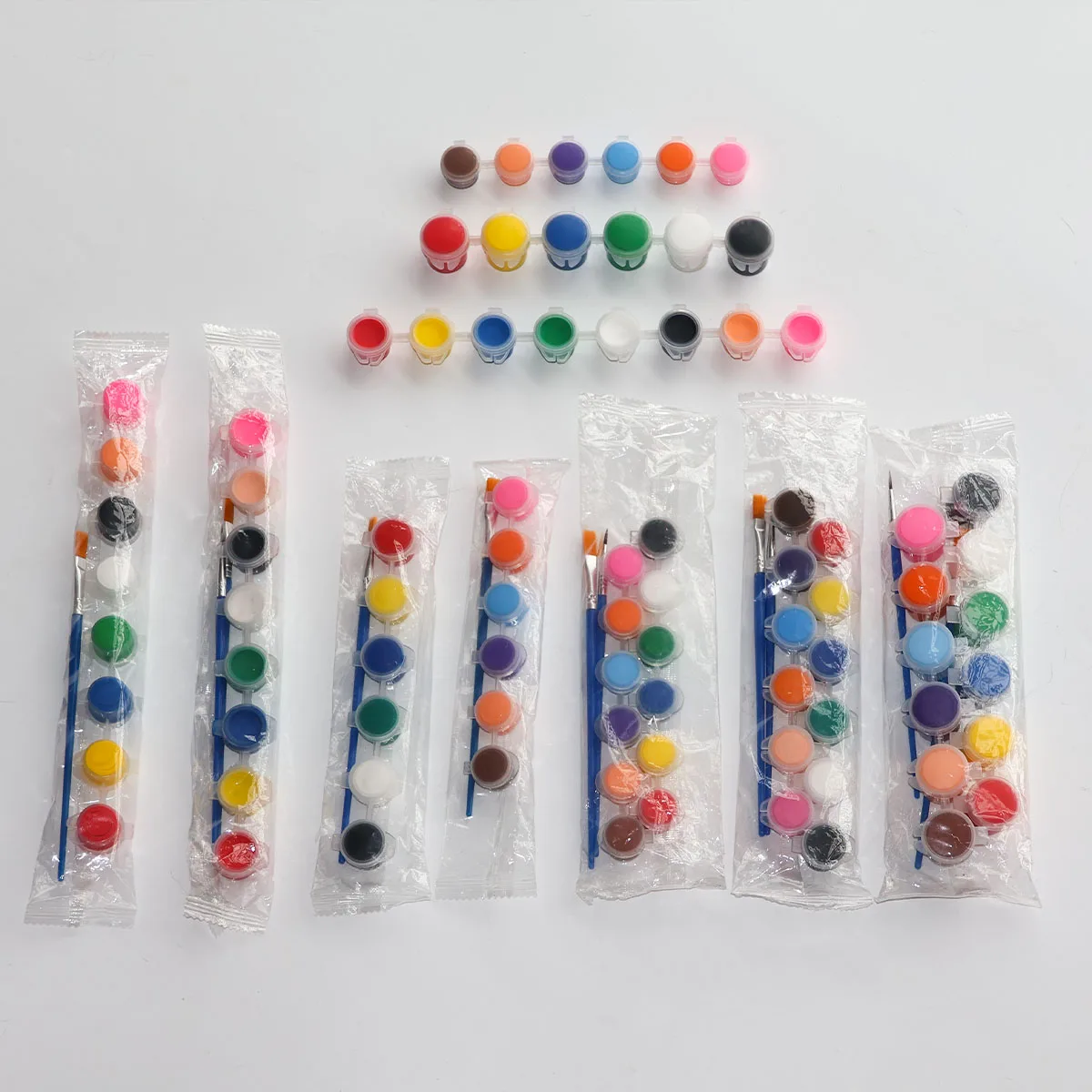 Professional Mini Acrylic Paint Set 6/12 Colors 2/3/5ml Acrylic Paint with Brush