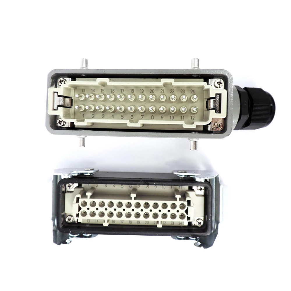 Прямоугольный ветровой промышленный кабель WZUMER Hot Runner серии HE, мощные силовые разъемы HDC 10 16 24 Pin