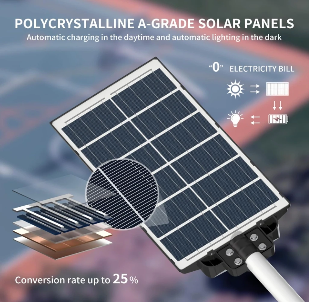 Outdoor Ip65 Waterproof LED Solar Street Light with PIR Sensor LED Street Lamp Housing